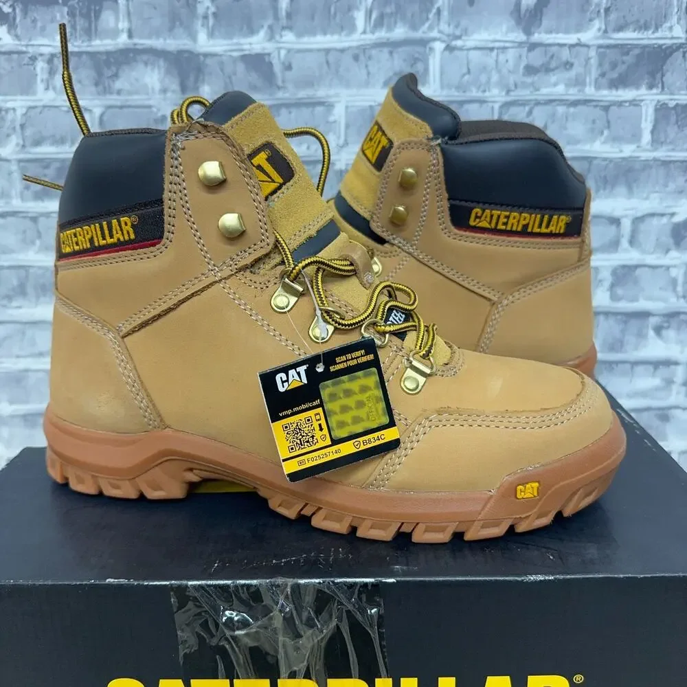 Caterpillar Outline Steel Toe Honey Reset Work Boot P90801 Mens Size 8 New